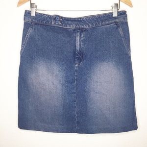 GAP Factory A-line Denim Jean Skirt Distressed